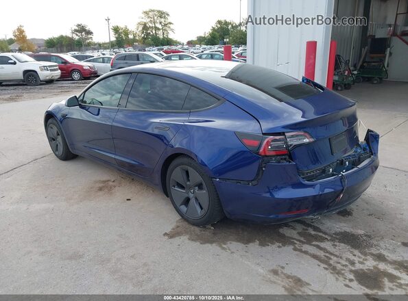 5YJ3E1EBXNF106771 2022 TESLA MODEL 3 Blue Հետևի ձախ