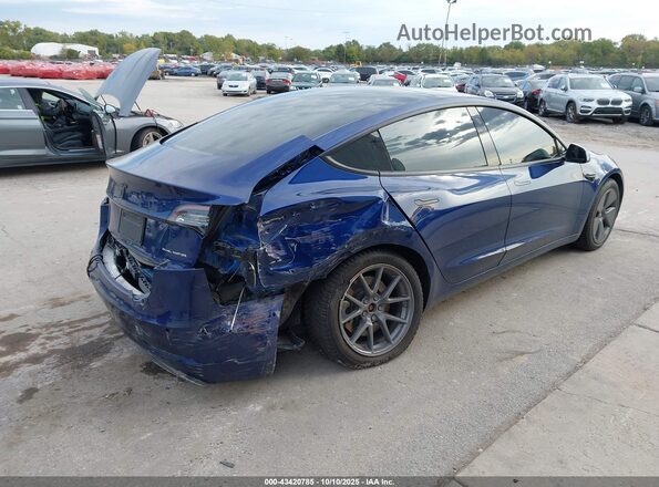 5YJ3E1EBXNF106771 2022 TESLA MODEL 3 Blue Հետևի աջ