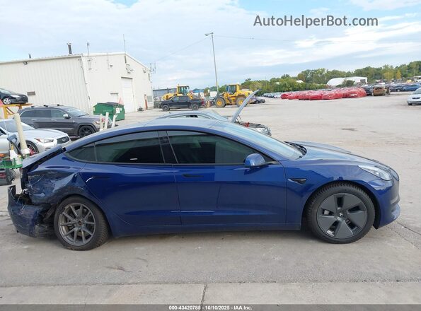5YJ3E1EBXNF106771 2022 TESLA MODEL 3 Blue Սալոնի հետևի տեսք