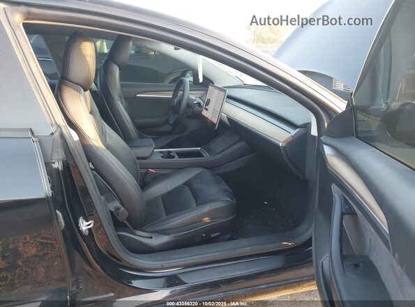 5YJ3E1EBXNF152195 2022 TESLA MODEL 3 Black Вид салону спереду