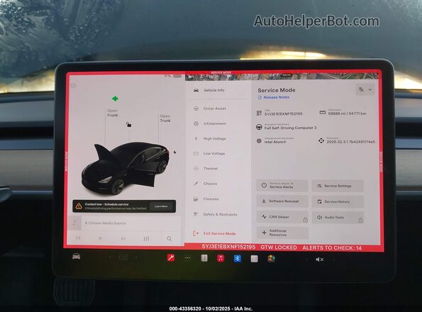 5YJ3E1EBXNF152195 2022 TESLA MODEL 3 Black 