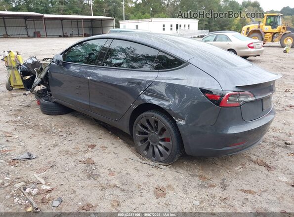 5YJ3E1EC3MF037784 2021 TESLA MODEL 3 Gray Հետևի ձախ