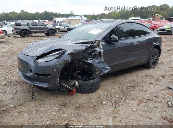 5YJ3E1EC3MF037784 2021 TESLA MODEL 3 Gray Առջևի ձախ երեք քառորդ տեսարան