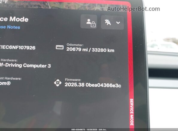 5YJ3E1EC6NF107926 2022 TESLA MODEL 3 Черный 