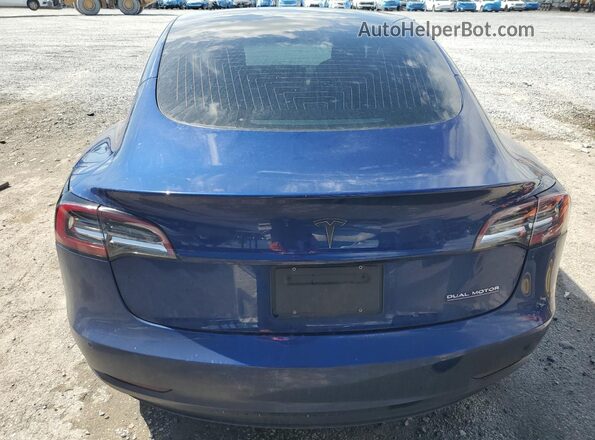 5YJ3E1EC7LF602004 2020 TESLA MODEL Blue უკანა ხედი