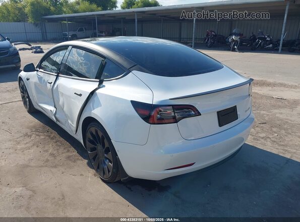 5YJ3E1EC8NF124713 2022 TESLA MODEL 3 White Trasero izquierdo