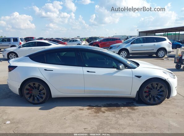 5YJ3E1EC8NF124713 2022 TESLA MODEL 3 White Vista del cuadro de instrumentos