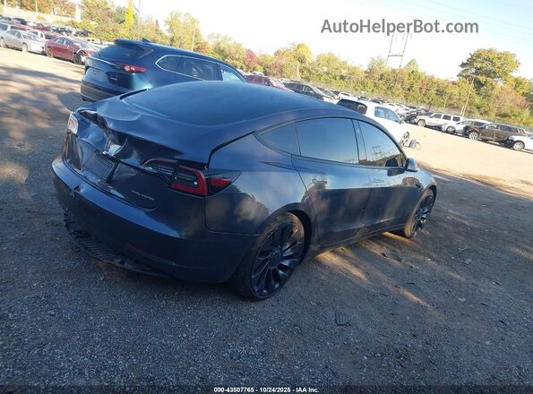 5YJ3E1ECXNF105094 2022 TESLA MODEL 3 Gray Rear right