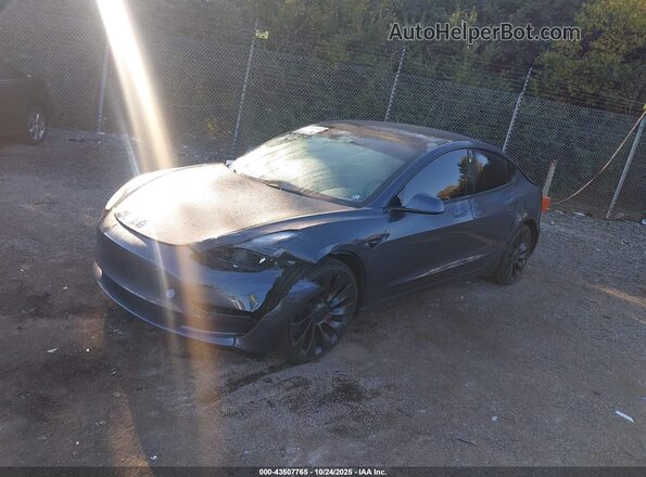 5YJ3E1ECXNF105094 2022 TESLA MODEL 3 Gray Front left