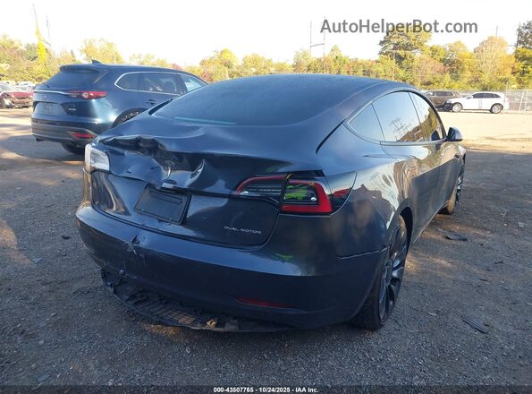 5YJ3E1ECXNF105094 2022 TESLA MODEL 3 Gray 