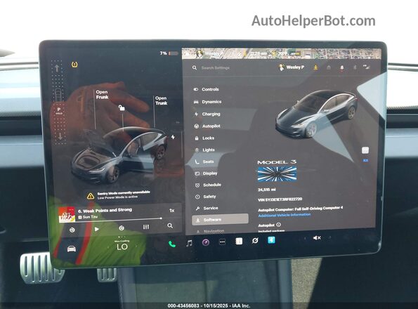 5YJ3E1ET3RF822720 2024 TESLA MODEL 3 Gray 