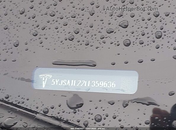 5YJSA1E22LF359636 2020 TESLA MODEL S Синий Вид подкапотного пространства