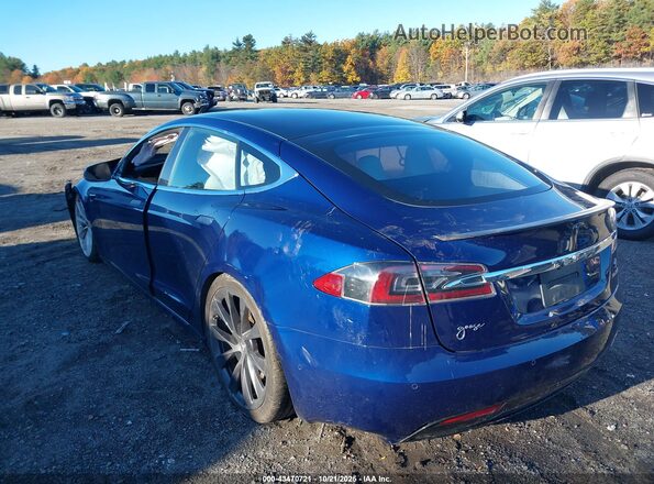5YJSA1E42LF408643 2020 TESLA MODEL S Blue Trasero izquierdo