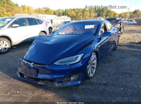 5YJSA1E42LF408643 2020 TESLA MODEL S Blue Vista tres cuartos delantera izquierda