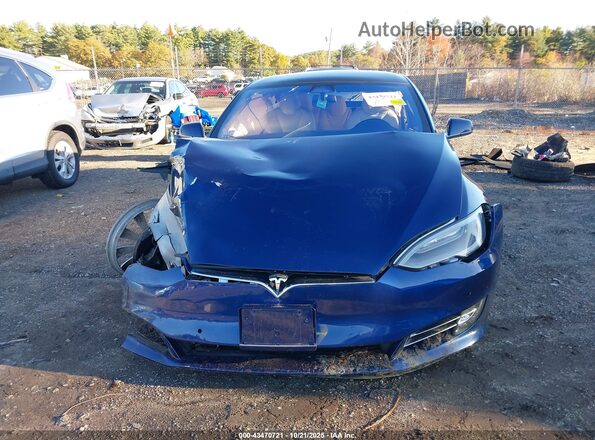 5YJSA1E42LF408643 2020 TESLA MODEL S Blue Vista interior trasera