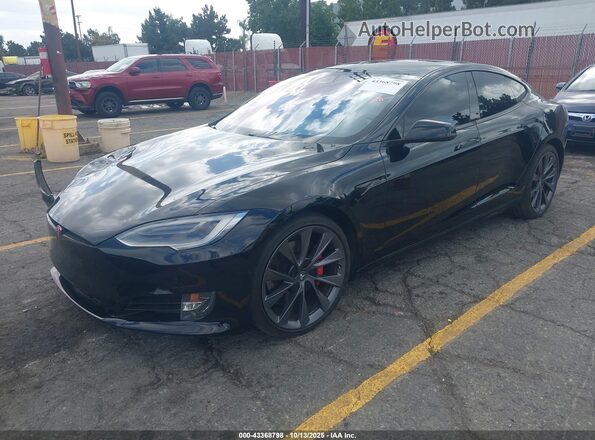 5YJSA1E43LF360845 2020 TESLA MODEL S Black Vista tres cuartos delantera izquierda