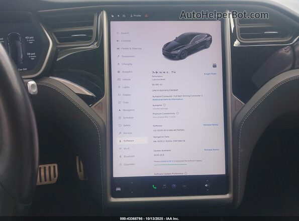 5YJSA1E43LF360845 2020 TESLA MODEL S Black 