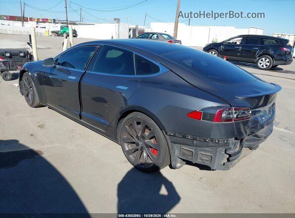 5YJSA1E46KF313596 2019 TESLA MODEL S Gray Trasero izquierdo