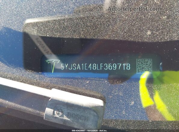 5YJSA1E48LF369718 2020 TESLA MODEL S Черный Вид подкапотного пространства
