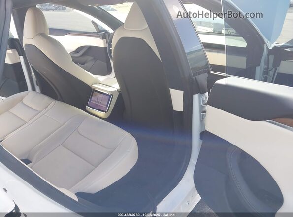 5YJSA1E52NF486660 2022 TESLA MODEL S White Widok naklejki z numerem VIN