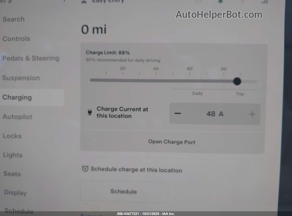 5YJSA1E63MF438558 2021 TESLA MODEL S Синий 