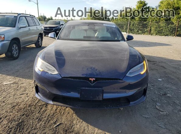 5YJSA1E65NF459218 2022 TESLA MODEL Blue Вид спереду