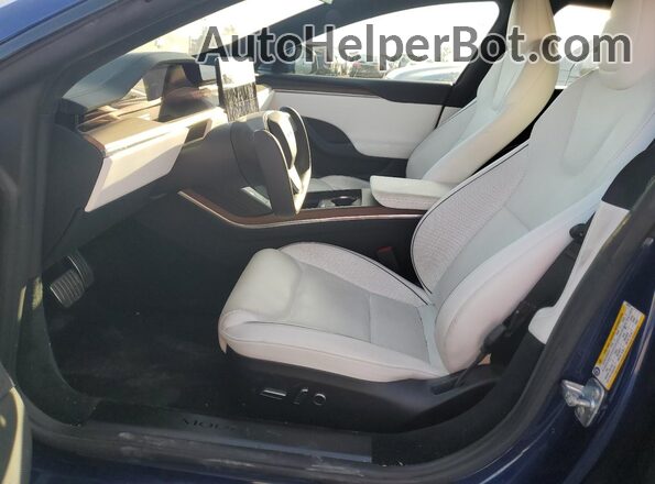 5YJSA1E65NF459218 2022 TESLA MODEL Blue Вид салону спереду