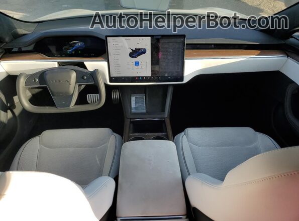 5YJSA1E65NF459218 2022 TESLA MODEL Blue Вид панелі приладів
