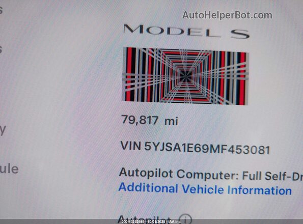 5YJSA1E69MF453081 2021 TESLA MODEL S White 
