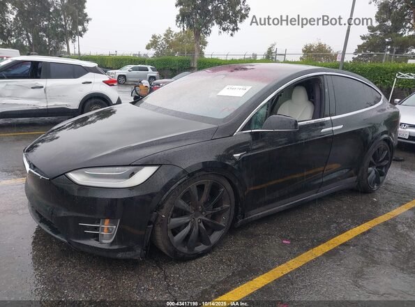 5YJXCBE29LF260804 2020 TESLA MODEL X Black Передня ліва чверть