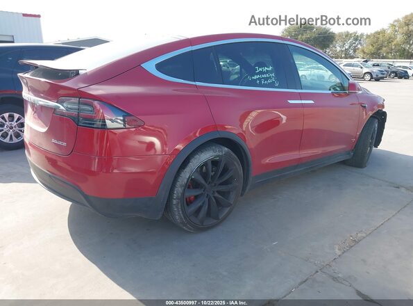 5YJXCBE49KF183089 2019 TESLA MODEL X Красный Задняя правая четверть