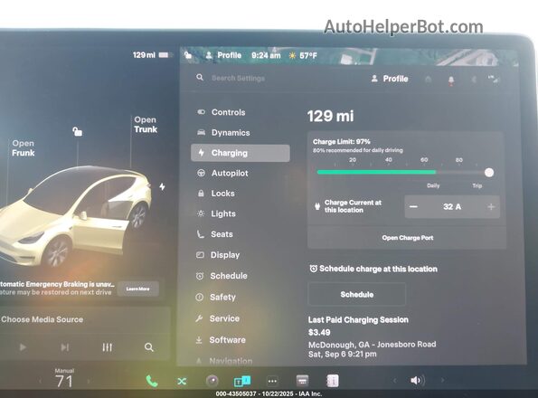 5YJYGDED7MF106065 2021 TESLA MODEL Y Black 