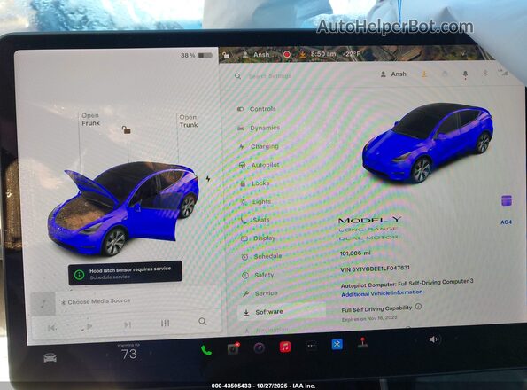 5YJYGDEE1LF047831 2020 TESLA MODEL Y Black 