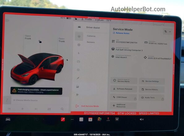 5YJYGDEE1MF298754 2021 TESLA MODEL Y Red Rear seats view