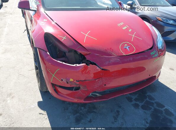 5YJYGDEE1MF298754 2021 TESLA MODEL Y Red Front view