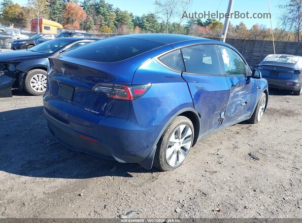 5YJYGDEE2LF016684 2020 TESLA MODEL Y Синий Задняя правая четверть