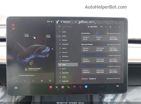 5YJYGDEE6MF298085 2021 TESLA MODEL Y White 