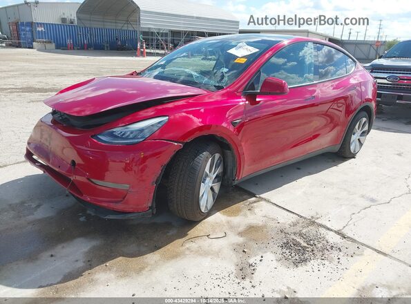 5YJYGDEE7LF047445 2020 TESLA MODEL Y Красный Передняя левая четверть