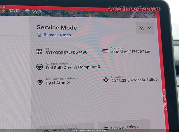 5YJYGDEE7LF057490 2020 TESLA MODEL Y White 