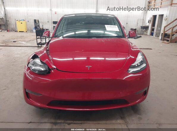 5YJYGDEE7MF062674 2021 TESLA MODEL Y Красный Вид задней части салона