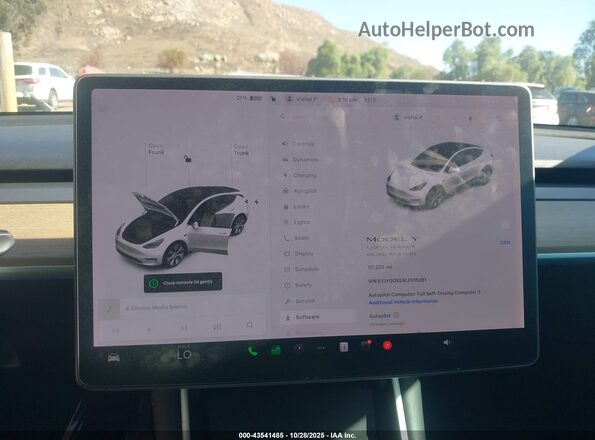 5YJYGDEE8LF015281 2020 TESLA MODEL Y White 