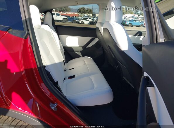 5YJYGDEE8LF032825 2020 TESLA MODEL Y Red Vista de la etiqueta del VIN