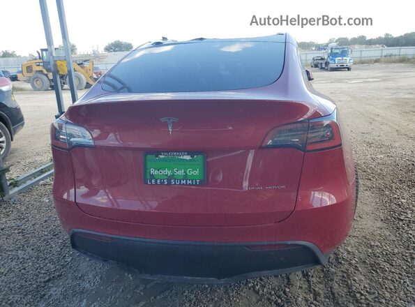 5YJYGDEE8MF105967 2021 TESLA MODEL Red Rear view