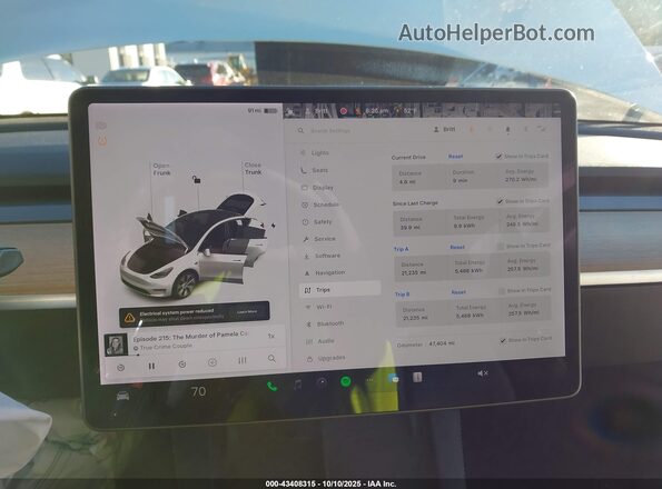 5YJYGDEE8MF199767 2021 TESLA MODEL Y White Vista de los asientos traseros