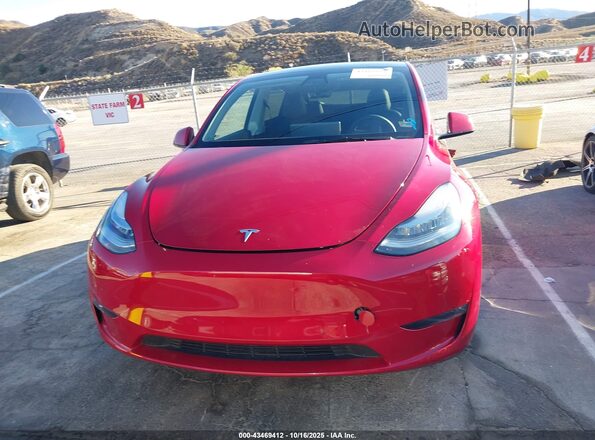 5YJYGDEE8MF203817 2021 TESLA MODEL Y Красный Вид задней части салона