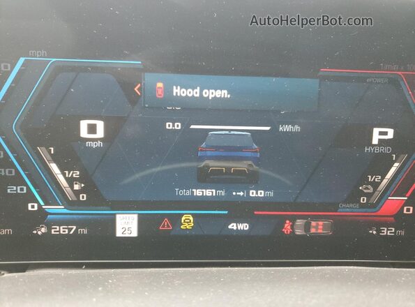 5YM23CS07P9R61772 2023 BMW XM Blue Widok zestawu wskaźników