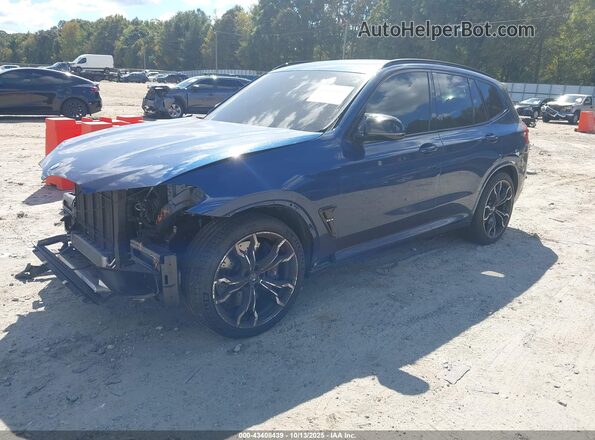 5YMTS0C00LLT10243 2020 BMW X3 Blue Առջևի ձախ երեք քառորդ տեսարան