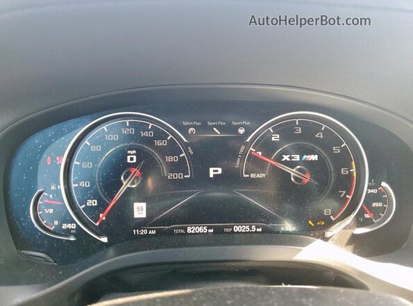 5YMTS0C03L9B50505 2020 BMW X3 Black Instrument cluster view
