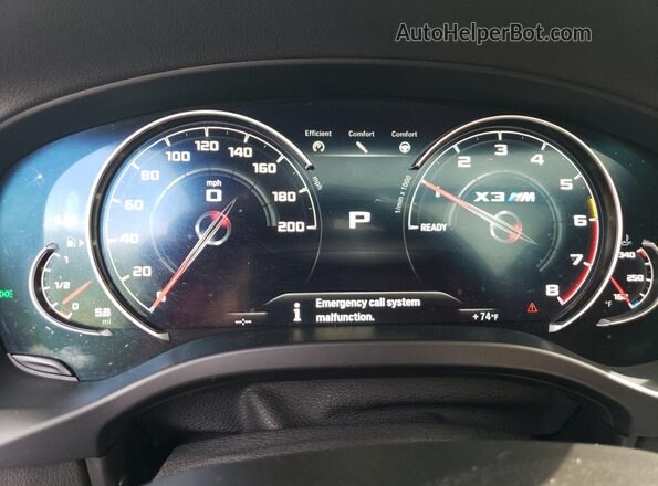 5YMTS0C06L9B76211 2020 BMW X3 Charcoal Вид щитка приладів