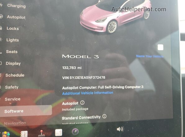5YJ3E1EA5NF372478 2022 TESLA MODEL 3 White Widok tylnych siedzeń